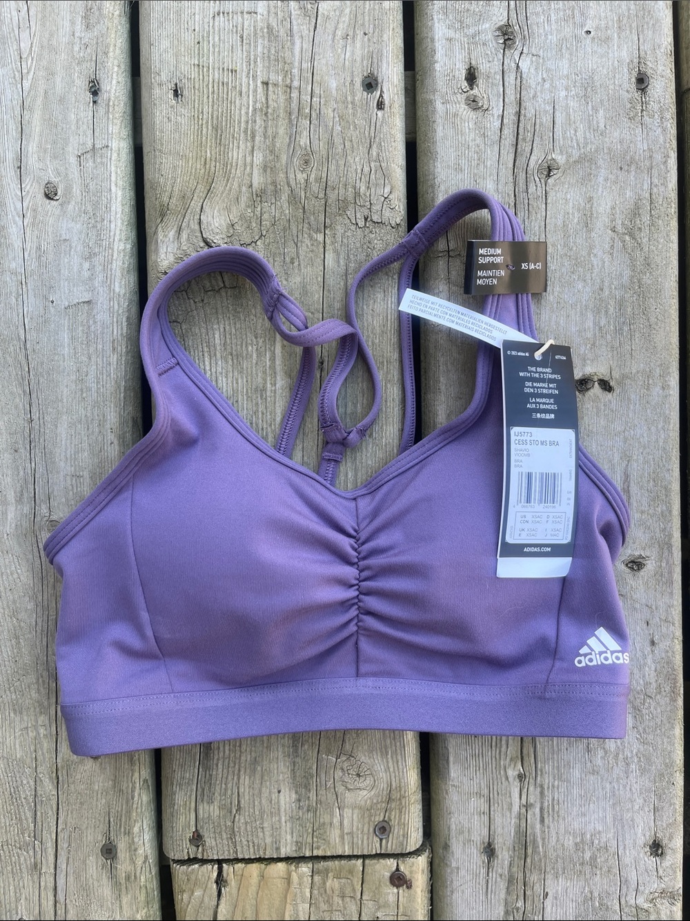 NWT ADIDAS ESSENTIALS MEDIUM-SUPPORT BRA Size XS